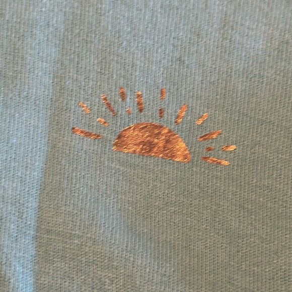 Spiritual Gangster Girls Teal Grateful Sunshine Zip-up Hoodie - Size 10 - Picture 2 of 8